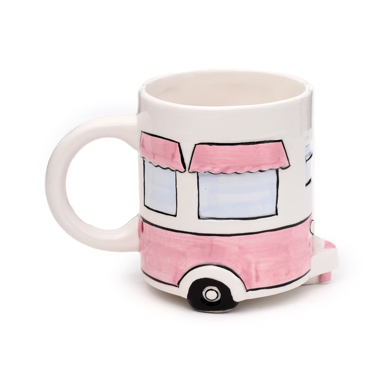 Ceramic Caravan Shaped Mug - Home Is Where You Park It Novelty Gift