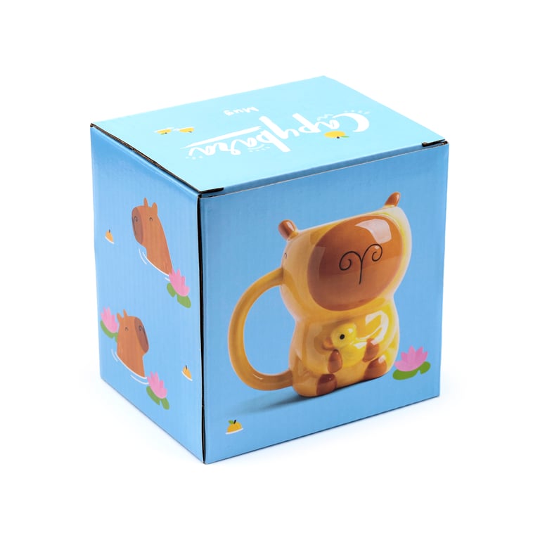 Capybara Shaped Ceramic Mug - Food Safe & Handcrafted Dolomite Material