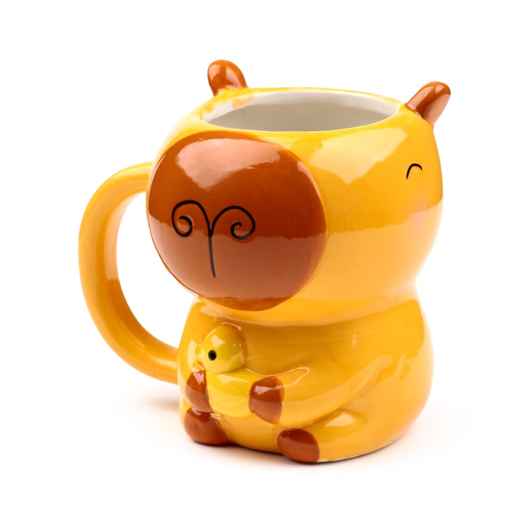 Capybara Shaped Ceramic Mug - Food Safe & Handcrafted Dolomite Material