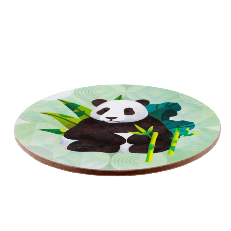 Porcelain Panda Kingdom Mug & Cork Coaster Set - Microwave & Dishwasher Safe