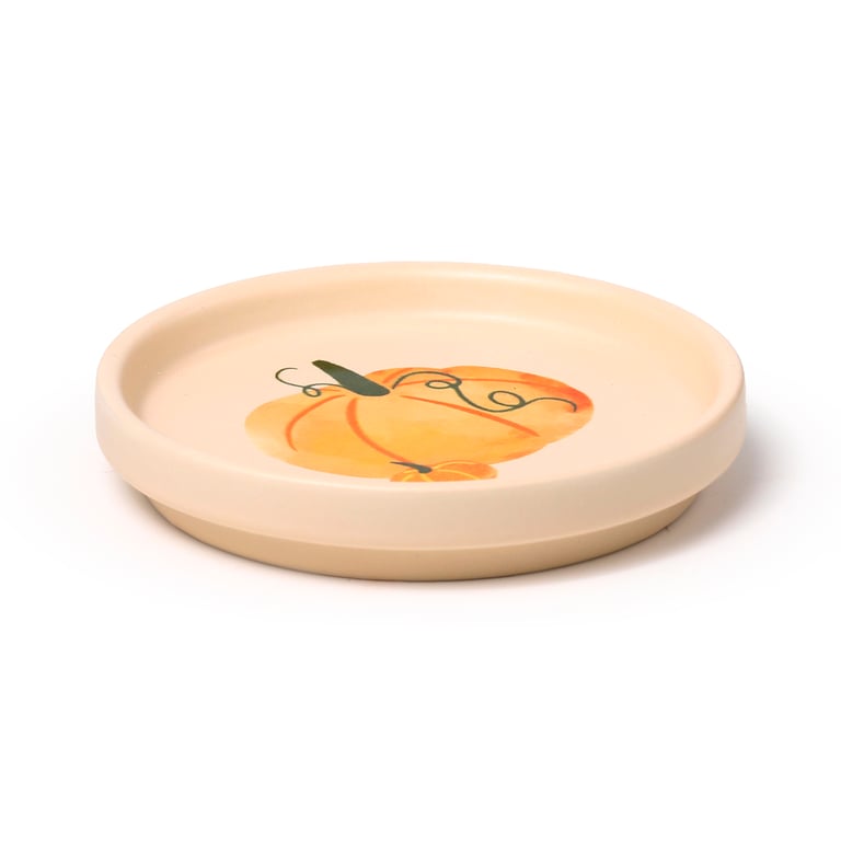 Porcelain Mug & Coaster Lid Set - Autumn Harvest Collection, Microwave and Dishwasher Safe, 420ml