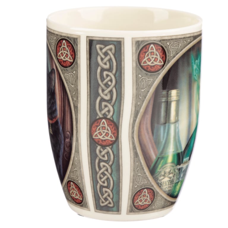 Lisa Parker Absinthe Cat 300ml Porcelain Mug - Food & Microwave Safe