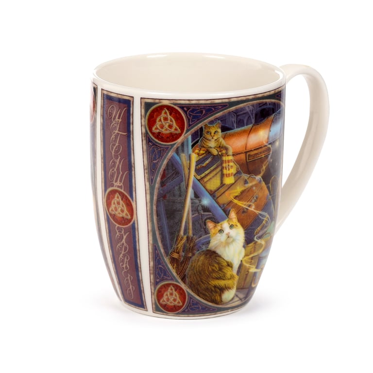 Lisa Parker Witchwood Express Cats Porcelain Mug, 300ml, Microwave & Dishwasher Safe