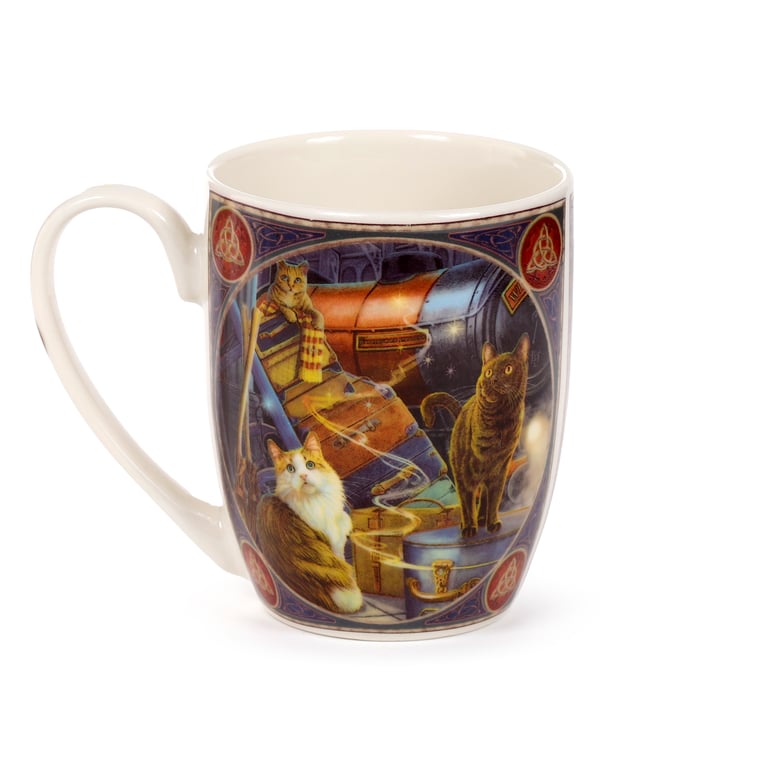 Lisa Parker Witchwood Express Cats Porcelain Mug, 300ml, Microwave & Dishwasher Safe