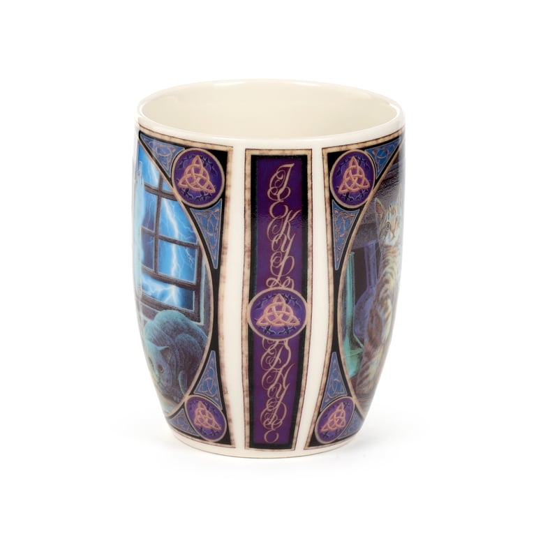Lisa Parker Jekyll & Hyde Cats Porcelain Mug - 300ml, Food Safe, Microwave & Dishwasher Friendly