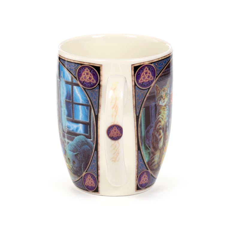 Lisa Parker Jekyll & Hyde Cats Porcelain Mug - 300ml, Food Safe, Microwave & Dishwasher Friendly