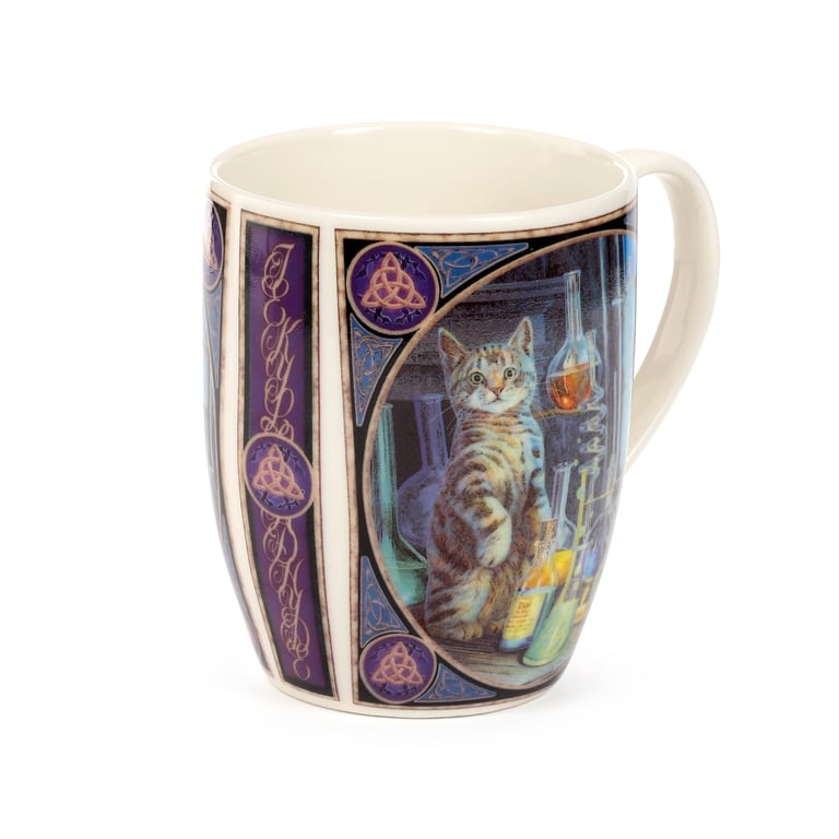 Lisa Parker Jekyll & Hyde Cats Porcelain Mug - 300ml, Food Safe, Microwave & Dishwasher Friendly