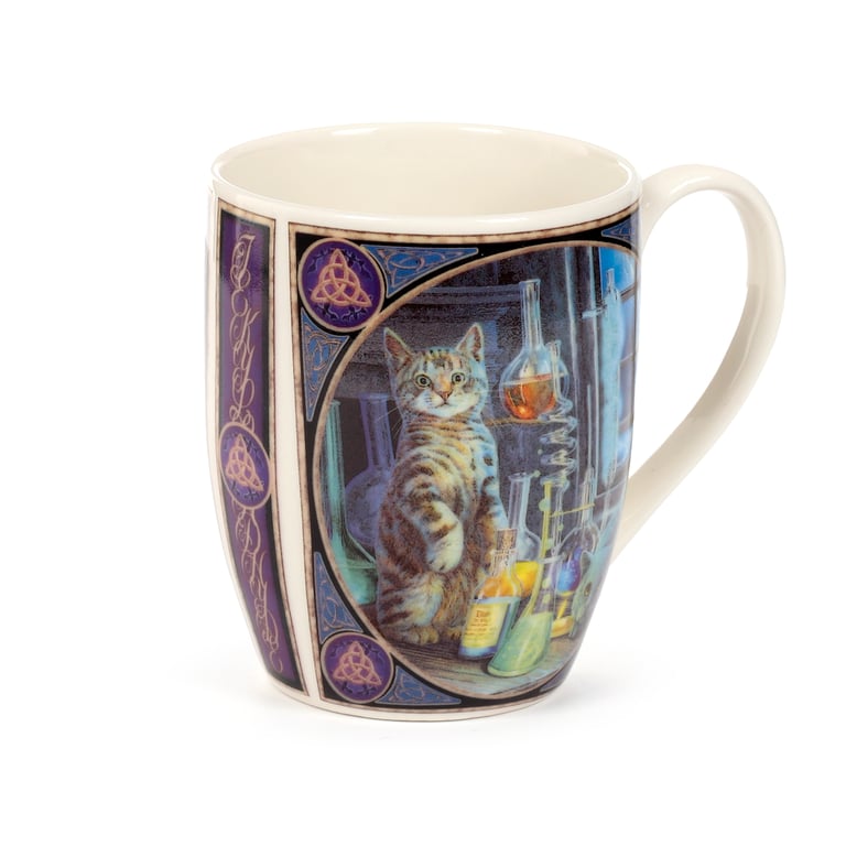 Lisa Parker Jekyll & Hyde Cats Porcelain Mug - 300ml, Food Safe, Microwave & Dishwasher Friendly