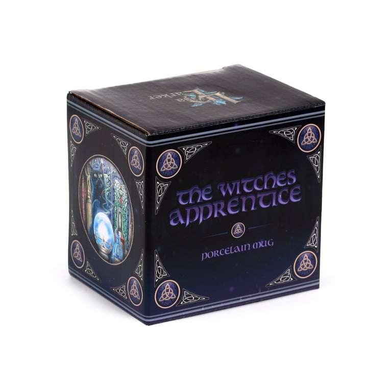 Porcelain Mug - The Witch s Apprentice Cat Design - 300ml Microwave & Dishwasher Safe