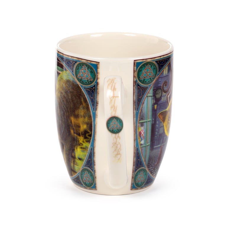 Lisa Parker Rusty Cauldron Cat Porcelain Mug - Microwave & Dishwasher Safe, 300ml Capacity