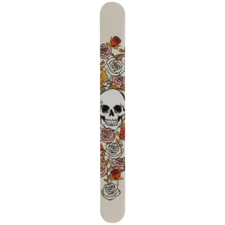 EVA Plastic Skulls & Roses Nail File - Effective Manicure Tool