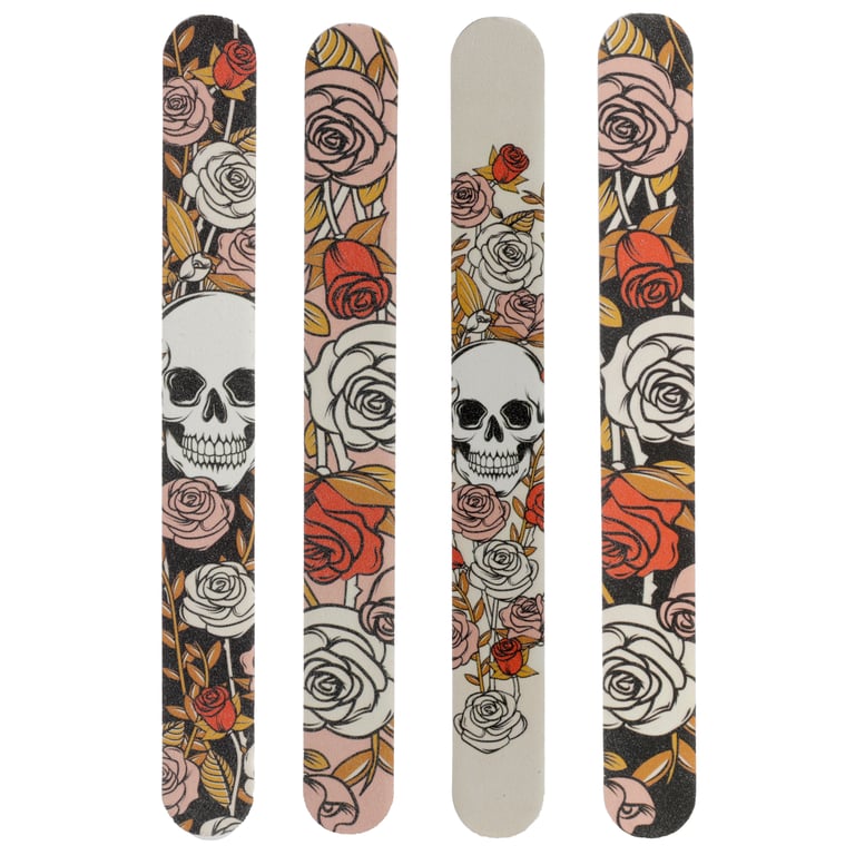 EVA Plastic Skulls & Roses Nail File - Effective Manicure Tool