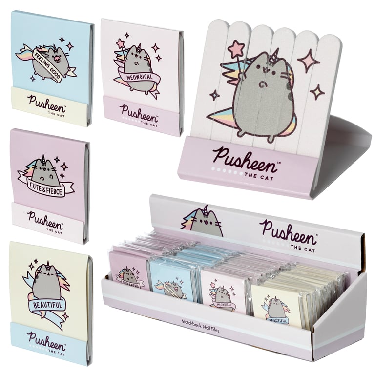 Pusheenicorn Nail File Matchbook - 6 Mini EVA Plastic Files