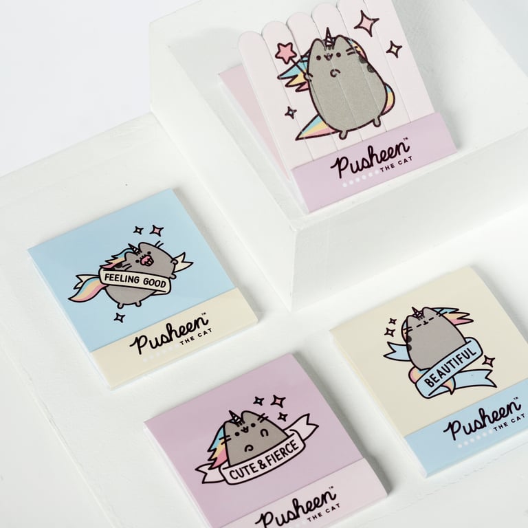 Pusheenicorn Nail File Matchbook - 6 Mini EVA Plastic Files