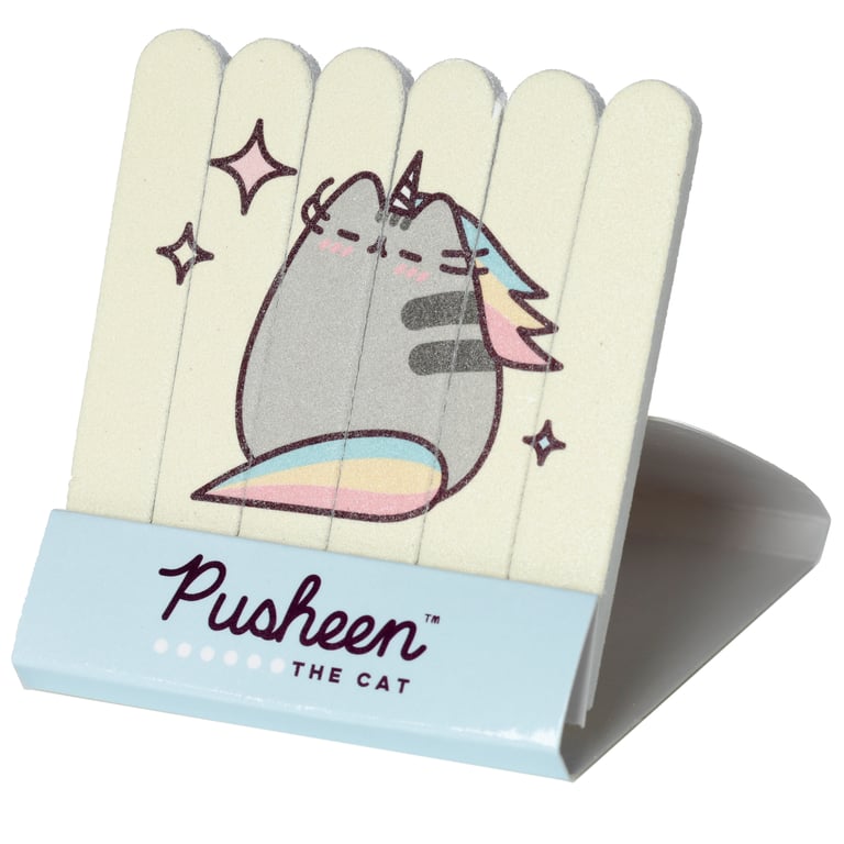 Pusheenicorn Nail File Matchbook - 6 Mini EVA Plastic Files