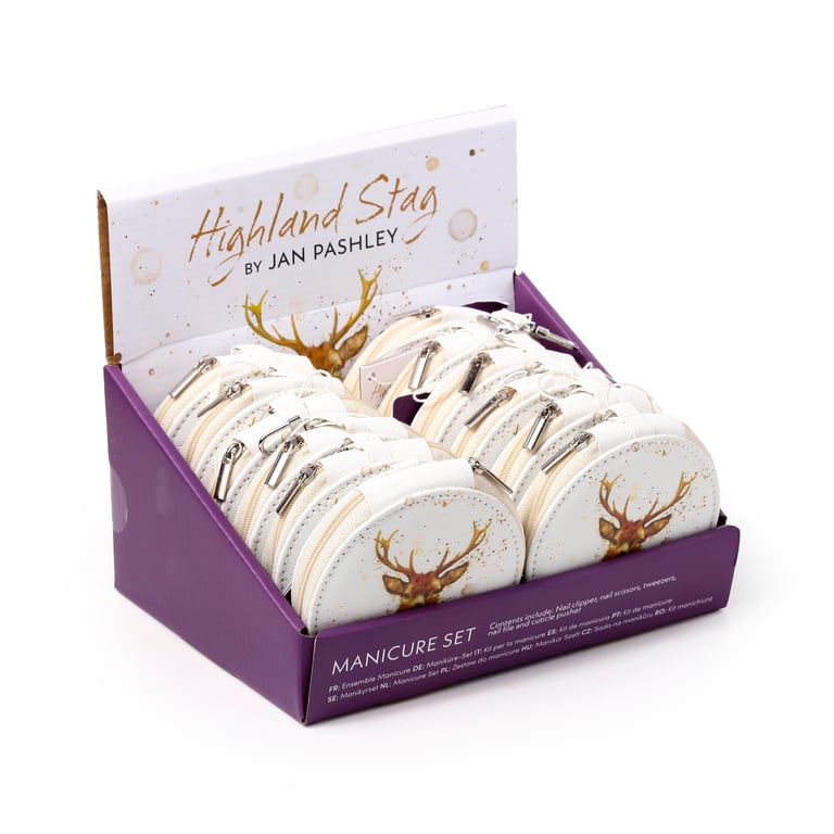 Jan Pashley Stag 5 Piece Round Polyurethane Manicure Set