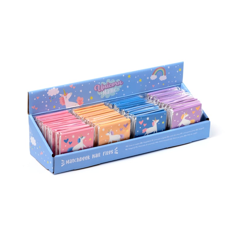 Nail File Matchbook - 6 Mini EVA Plastic Files for Travel and Beauty Care
