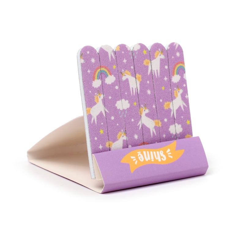 Nail File Matchbook - 6 Mini EVA Plastic Files for Travel and Beauty Care