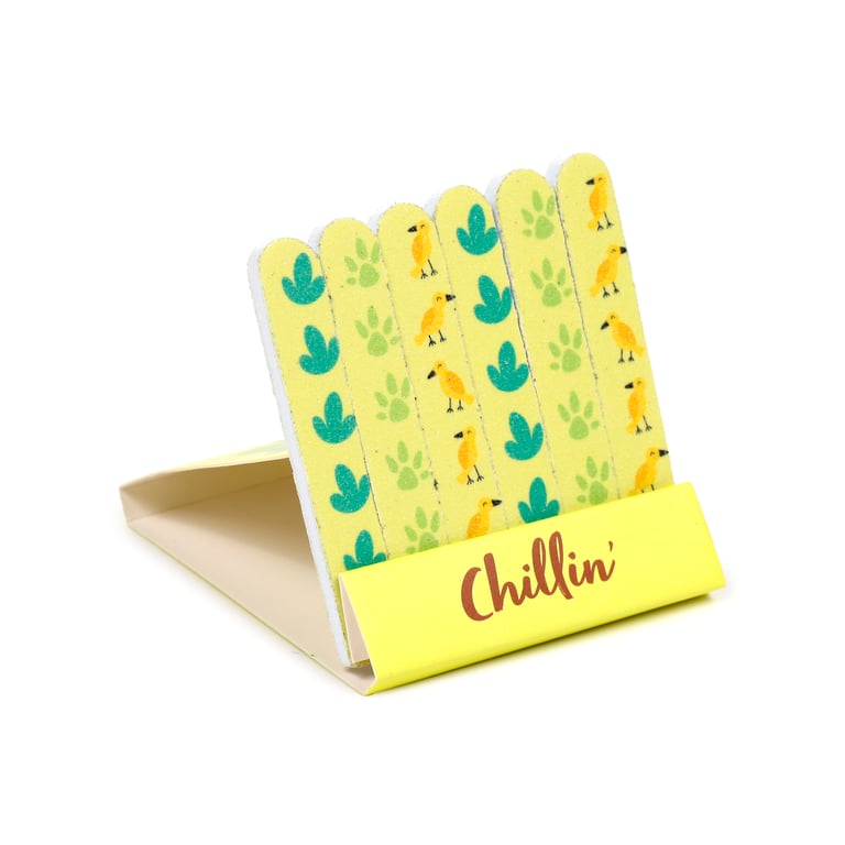 Capybara Nail File Matchbook - 6 Mini EVA Plastic Files Set