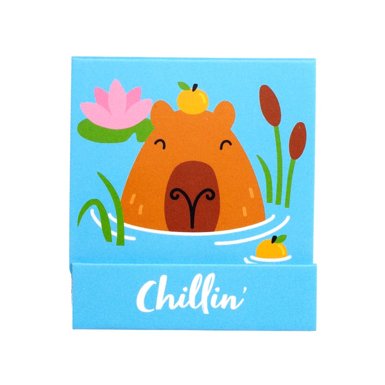 Capybara Nail File Matchbook - 6 Mini EVA Plastic Files Set