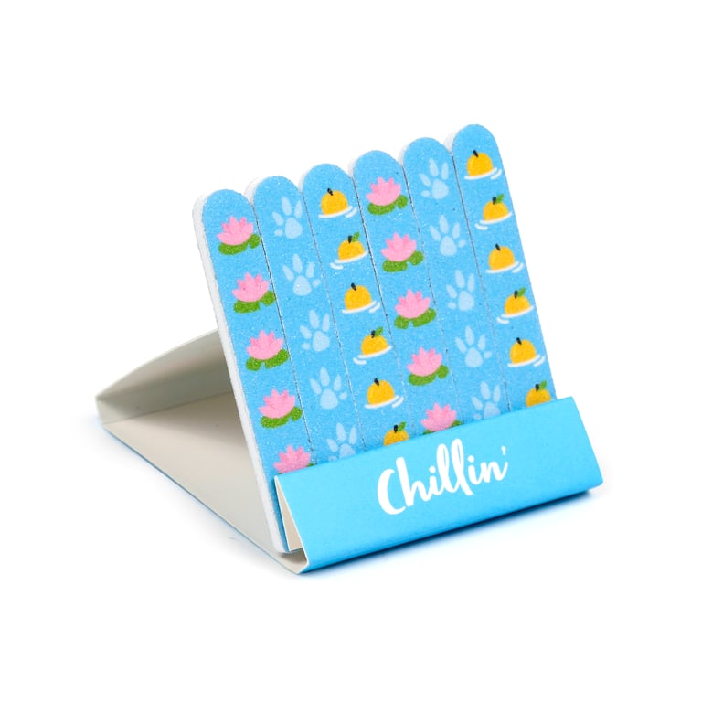 Capybara Nail File Matchbook - 6 Mini EVA Plastic Files Set