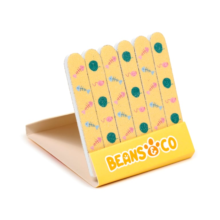 EVA Plastic Nail File Matchbook - 6 Mini Files for Cats Nail Care Tool Set