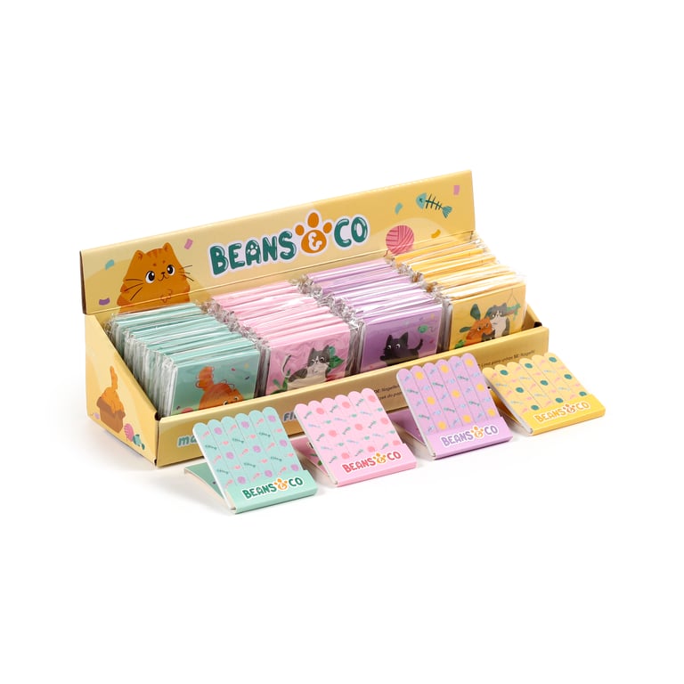 EVA Plastic Nail File Matchbook - 6 Mini Files for Cats Nail Care Tool Set