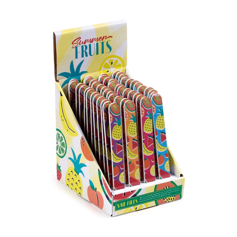 EVA Plastic Summer Fruits Nail File - Durable Beauty Tool for Smooth Nails