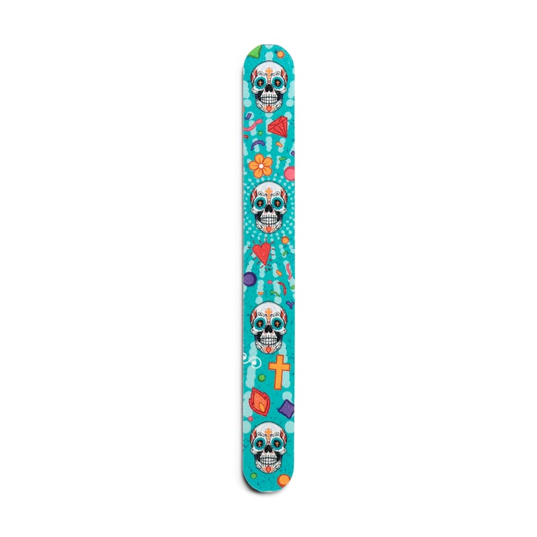 EVA Plastic Day of the Dead Nail File - Durable Polyproylene Construction