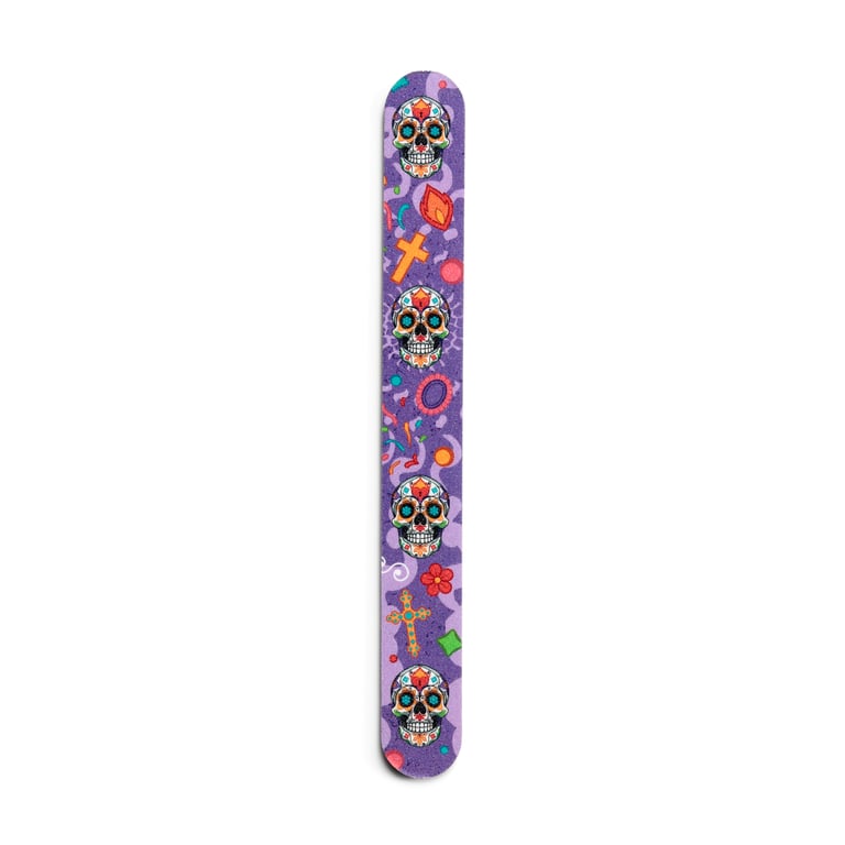 EVA Plastic Day of the Dead Nail File - Durable Polyproylene Construction