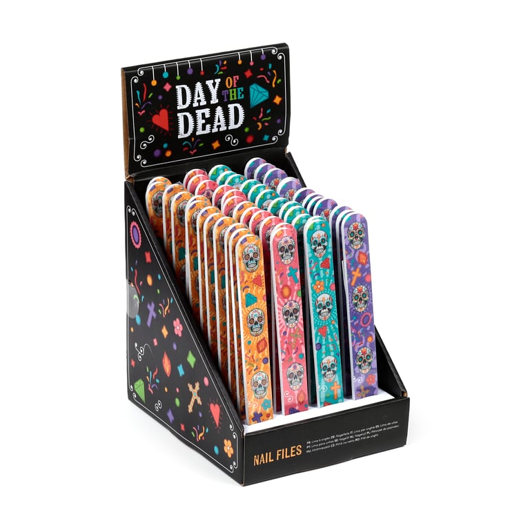 EVA Plastic Day of the Dead Nail File - Durable Polyproylene Construction