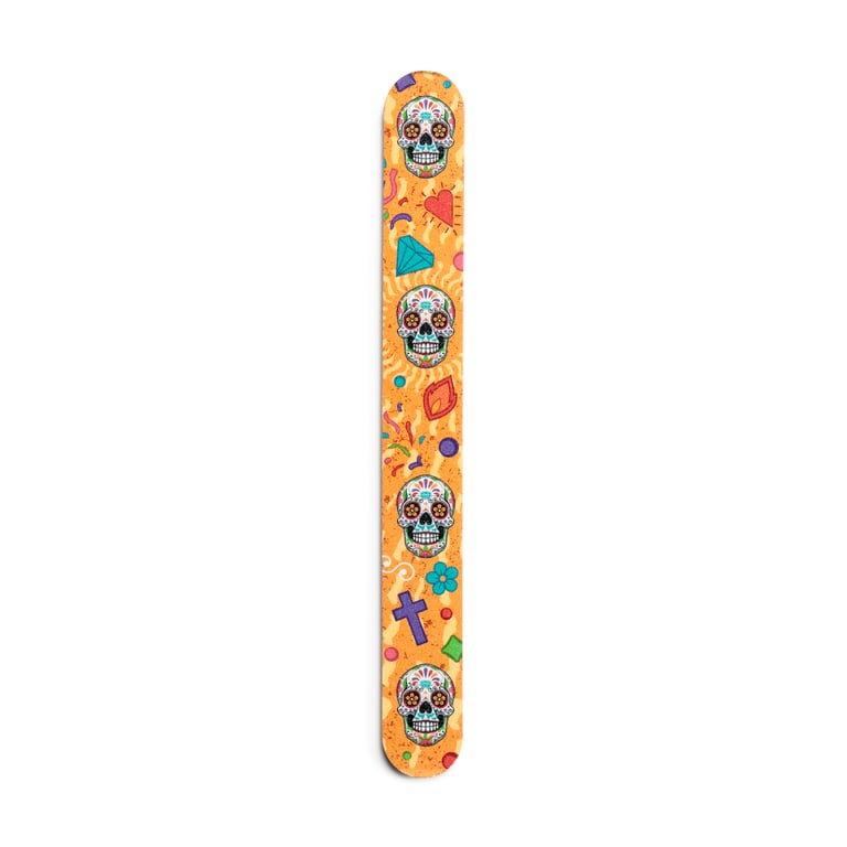 EVA Plastic Day of the Dead Nail File - Durable Polyproylene Construction