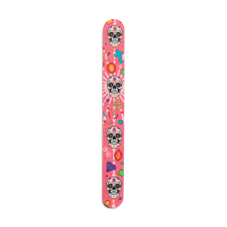 EVA Plastic Day of the Dead Nail File - Durable Polyproylene Construction