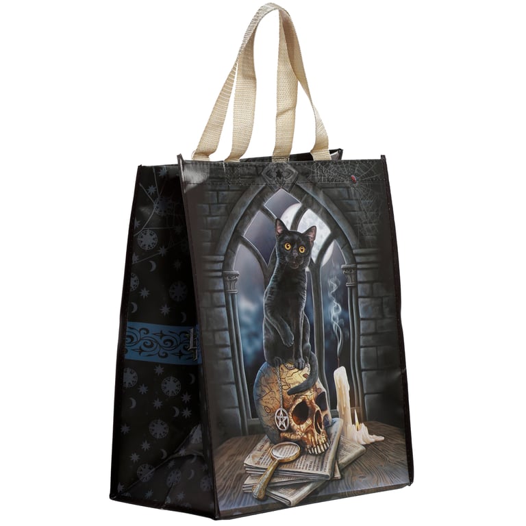 Durable Reusable Shopping Bag - Spirits of Salem Cat Edition with Laminated Polypropylene Construction and Licensed Design