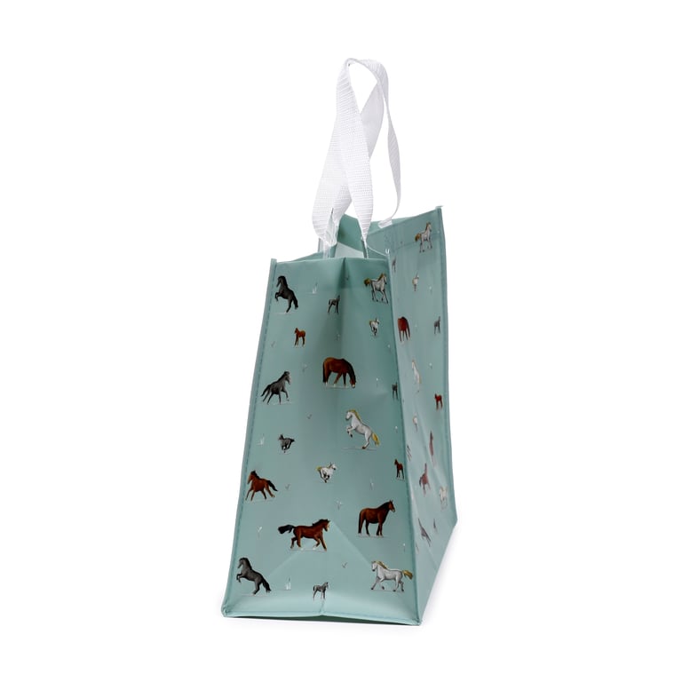 Durable Reusable Willow Farm Horse Shopping Bag - Laminated Polypropylene & Durable Handles