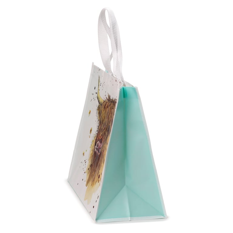 Jan Pashley Highland Coo Cow Durable Reusable Shopping Bag with Polypropylene Handles and Global License