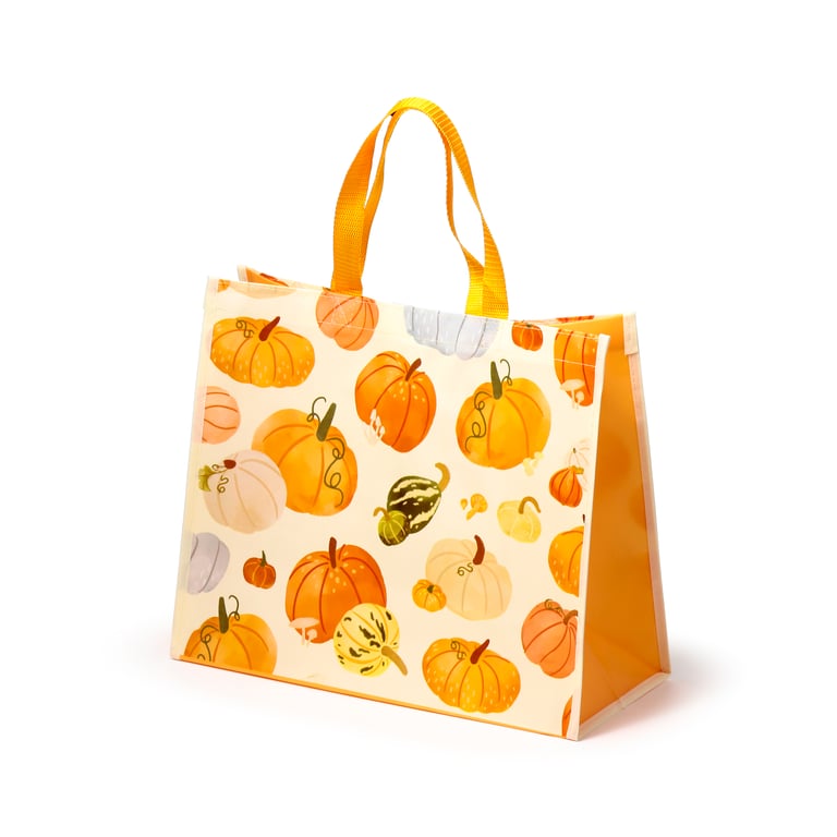 Durable Reusable Autumn Harvest Shopping Bag - Laminated Polypropylene & Eco-Friendly Design