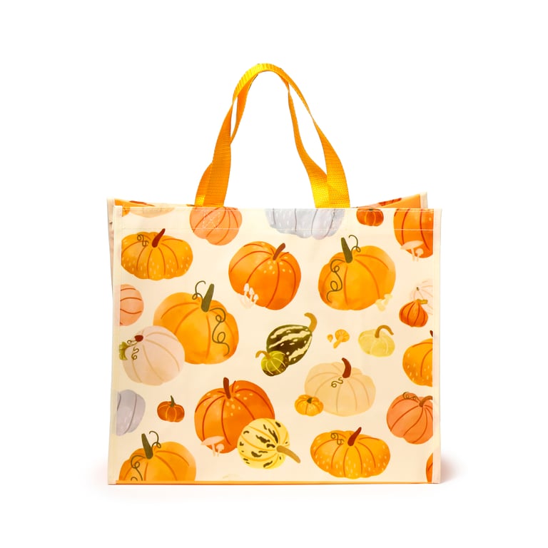 Durable Reusable Autumn Harvest Shopping Bag - Laminated Polypropylene & Eco-Friendly Design