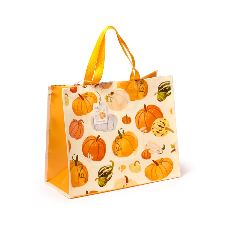 Durable Reusable Autumn Harvest Shopping Bag - Laminated Polypropylene & Eco-Friendly Design
