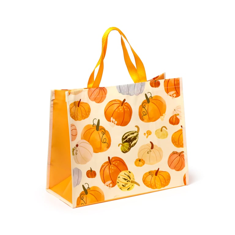 Durable Reusable Autumn Harvest Shopping Bag - Laminated Polypropylene & Eco-Friendly Design