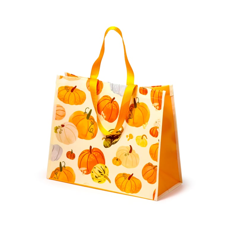Durable Reusable Autumn Harvest Shopping Bag - Laminated Polypropylene & Eco-Friendly Design