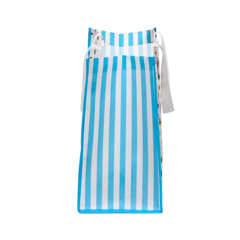 Durable Reusable Coastal Shopping Bag - Laminated Polypropylene and Easy to Clean Handles