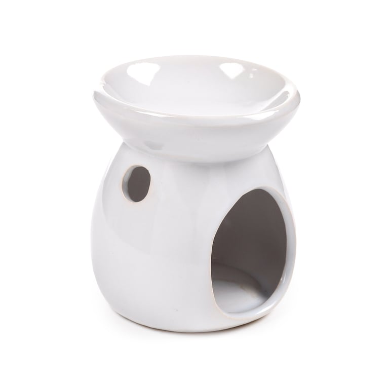 Dolomite Ceramic Oil Burner - Simple White Home Fragrance Diffuser