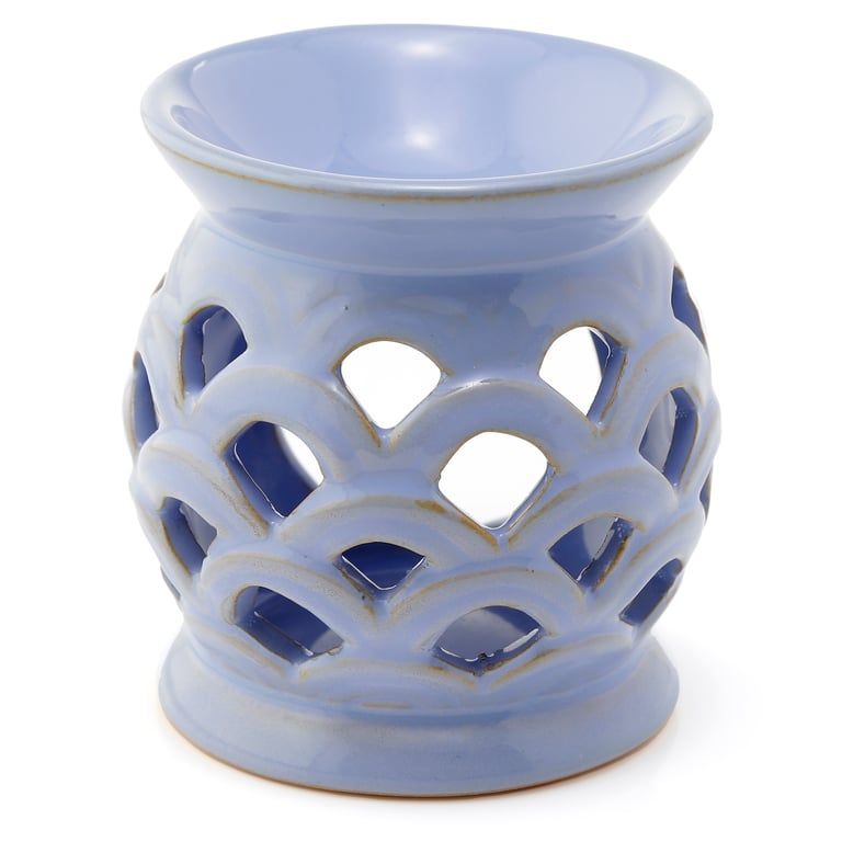 Dolomite Ceramic Eden Oil Burner - Scallop Cut Out Design for Home Fragrance
