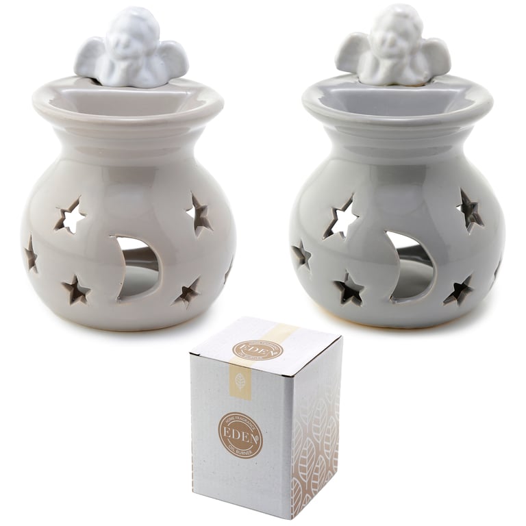 Dolomite Ceramic Moon and Stars Eden Oil and Wax Burner