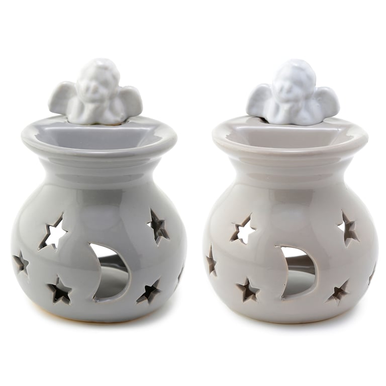 Dolomite Ceramic Moon and Stars Eden Oil and Wax Burner