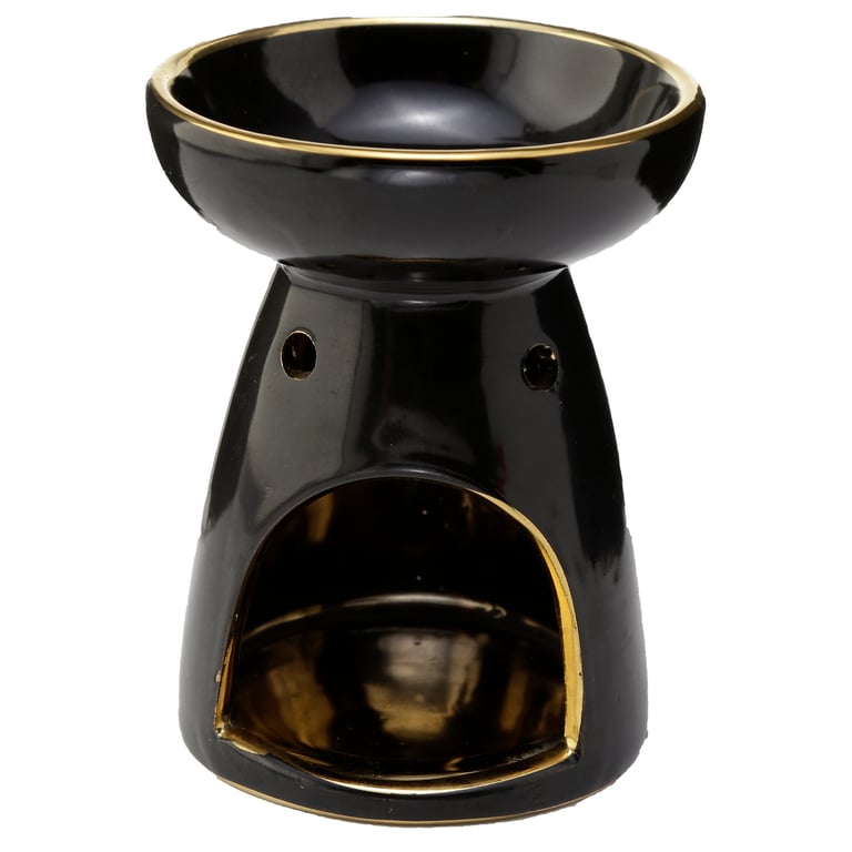 Ceramic Metallic Gold Tree Eden Oil and Wax Burner - Dolomite Ceramic Construction, Suitable for Oils and Wax Melts