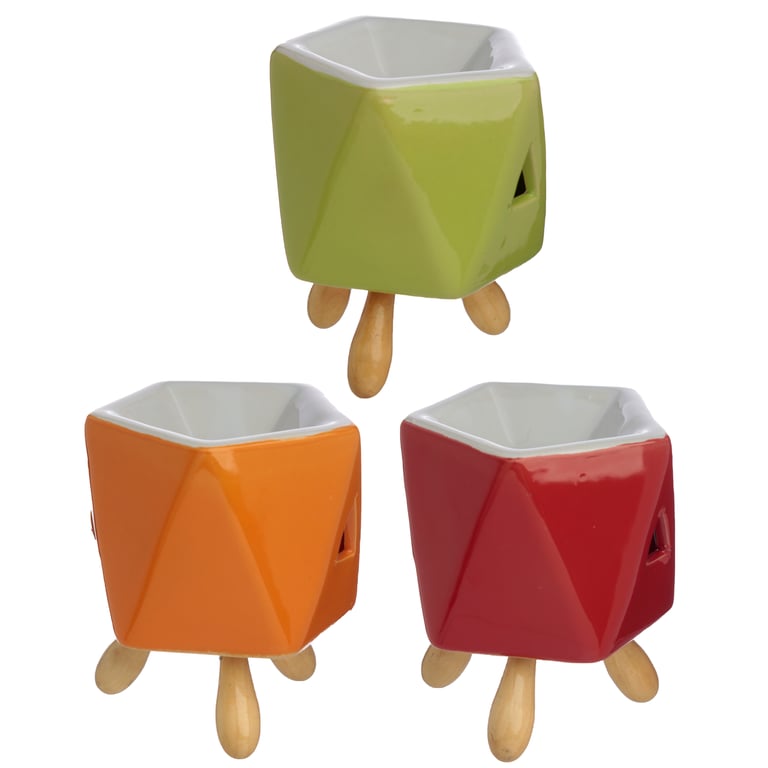 Dolomite Ceramic Abstract Oil Burner with Feet - Home Fragrance Essential Oil Diffuser