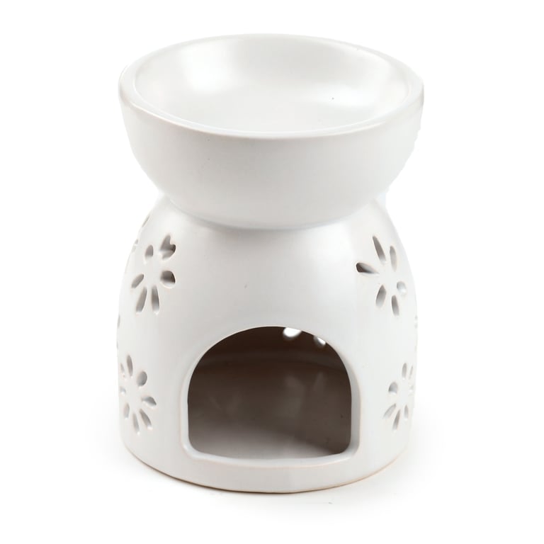 Dolomite Ceramic Daisy Cut-Out Oil and Wax Burner - Perfect Home Fragrance Heater