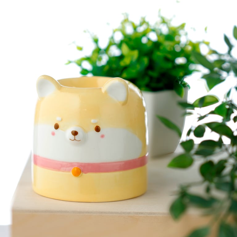 Dolomite Ceramic Shiba Inu Oil Burner - Home Fragrancing Essentials